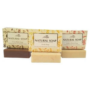 Natural Handmade Soap Pack of 3 - 100g | Chemical-Free, Cold Process, Eco-Friend - Picture 1 of 3