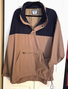 Chaqueta Pullover Lee Casual Collection Para Hombre X Grande Tostado Azul Marino Capucha a Presión EXCELENTE - Imagen 1 de 11