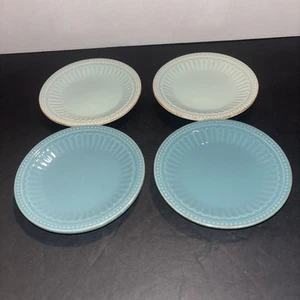Lenox French Perle Accent Plates Set of 4 Scalloped Green Shades - Picture 1 of 4