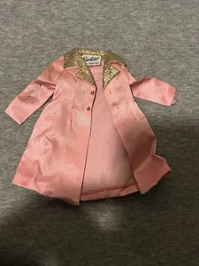Vintage Barbie # 1596 Pink Premier JC Penney Exclusive 1969 Satin Coat Only TLC - Picture 1 of 3