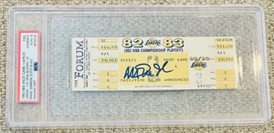 Magic Johnson Signed 1982 NBA Playoff Ticket GEM Mint 10 Autograph PSA/DNA Pop 1 - Picture 1 of 5