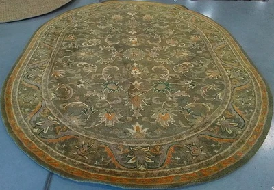 OLIVE / GOLD 7'-6" x 9'-6" Cut on Rug, Reduced Price 1172789371 AT52A-8OV - Image 1 of 4