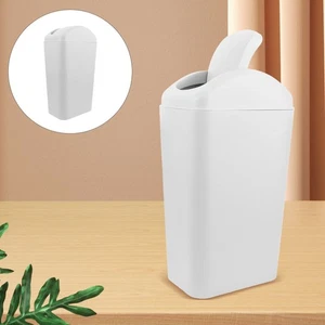 Kitchen Trash Can with Swing Top - Slim Waste Bin Wastebasket Plastic Garbage - Picture 1 of 17