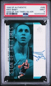 1998 Sp Autentico segno dei tempi #MB Mike Bibby RC -Argento PSA 9 FRESH SLAB - Foto 1 di 2