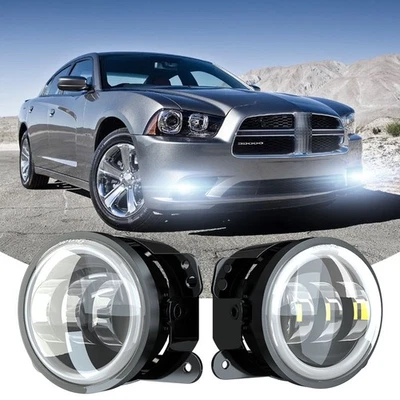 Para Dodge Charger 2011-2014 2 piezas 4" luces antiniebla LED parachoques delantero lámpara de conducción Foto 1 de 4