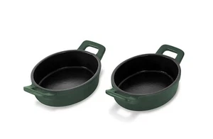 Zakarian Gusseisen Antihaft Mini Backformen Oval - 2er Set - Jägergrün - Bild 1 von 8