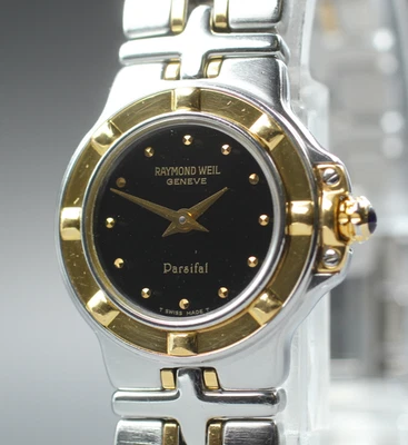 [Exc+5]  Raymond Weil Parsifal 9690 black Dial Ladies 23mm Qz Watch From JAPAN - Image 1 of 4
