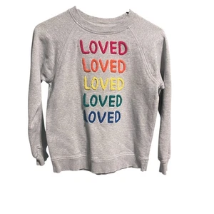 Hanna Andersson Girl's Long Sleeve Sweatshirt Love Size 10 - Picture 1 of 5