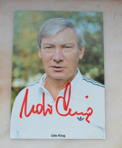 Football Udo Klug - coach - Nuremberg - org. Signature Autograph