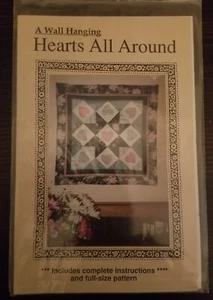 Hearts All Around Wall Hanging Quilt Pattern Kathleen Ann Love Quilts NEW - Picture 1 of 3