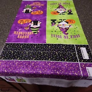 Gnomes Night Out Panel 23x42 Northcott Halloween Trick or Treat Bag - Picture 1 of 6