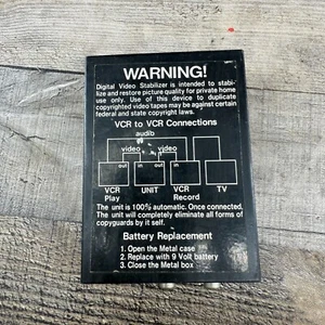 Digital Video Stabilizer VCR To VCR Connections Device As Is - Picture 1 of 8