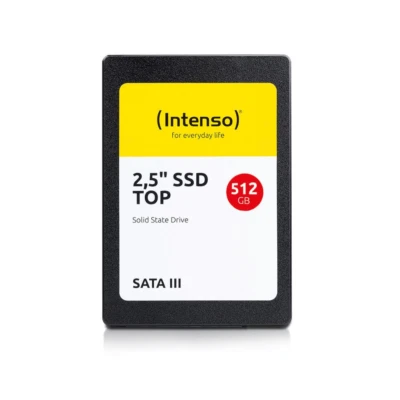 Intenso Top 512GB SSD Hard Disk 2.5" SATA 550/500 MB/s NAND Upgrade PC Notebook - Immagine 1 di 4
