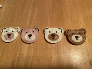 Embroidered Sew-On Appliqué Bear Patches - Picture 1 of 6