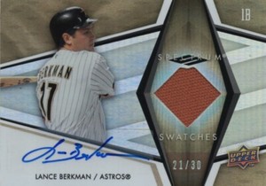 Lance Berkman 2008 Upper Deck Spectrum Spectrum Swatches Autographs 21 of 30
