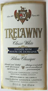 Vintage Trelawny Classic White Estate RUM LABEL Jamaica Paper Spirit 6" - Picture 1 of 2