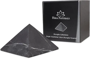 Piramide Di Shungite Non Lucidata Cristallo Di Pietra Nera | 10 Cm - Pietra Di S - Foto 1 di 12