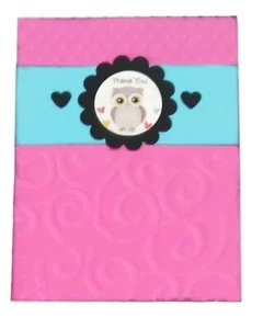THANK YOU Greeting Card - THANK YOU OWL - Handmade A2 size with Envelope SALE - Picture 1 of 2