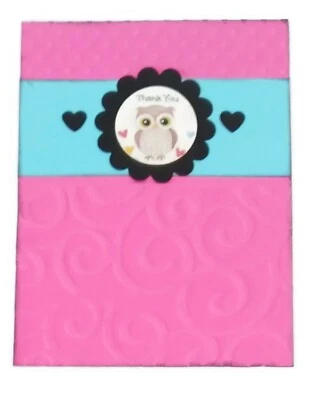 Tarjeta de felicitación GRACIAS - GRACIAS BÚHO - Hecho a mano tamaño A2 con sobre OFERTA Foto 1 de 2