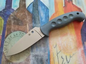 Spyderco Temperance Lightweight, Satin CruWear Plain Blade, Gray FRN Handle - Picture 1 of 7