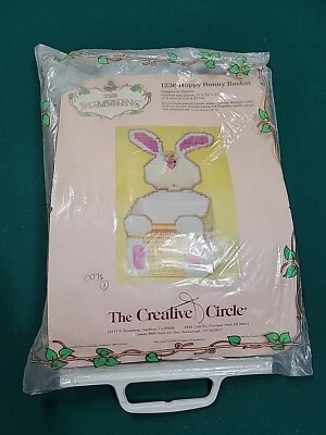 The Bumpkins  1236 Hoppy Bunny Basket Plastic Canvas  The Creative Circle - Image 1 of 4