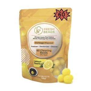 60-Count Sink Garbage Disposal Cleaner, Freshener & Deodorizer Lemon Scent Capsu - Picture 1 of 3