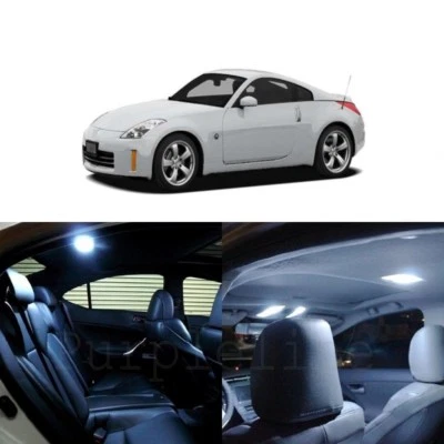 Paquete de 7 luces interiores LED blancas para Nissan 350Z 2003-2009 + herramienta de palanca Foto 1 de 4