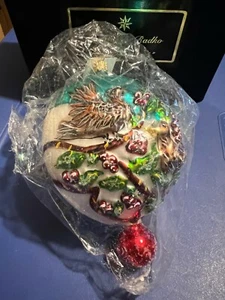 Christopher Radko 12 Days of Christmas Four Calling Birds Ornament #1301 NWB - Picture 1 of 3