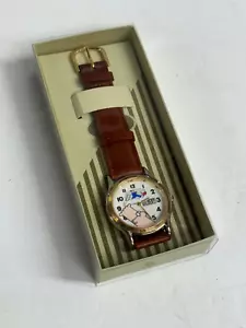 Reloj Dilbert Turning Day Dreams Thought Globo Correa Cuero 35mm - Nuevo - Imagen 1 de 5
