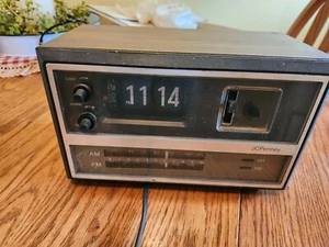 Vintage Retro Flip Number Alarm Clock AM Radio JC Penney Read Description Item68 - Picture 1 of 5