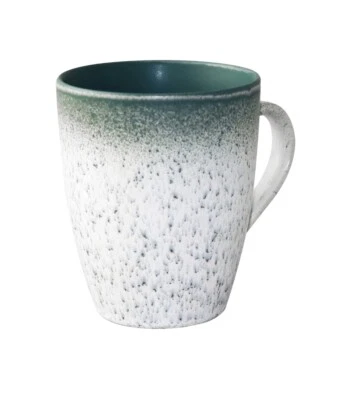 12 oz Large Pottery Coffee Mug , Green Big Tea Cup Holiday Season Best Gift -8PL - Image 1 of 4