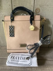 Hayden Harnett Vegan Leather Tote Colorblock Handbag Purse Pink Brand New - Picture 1 of 6