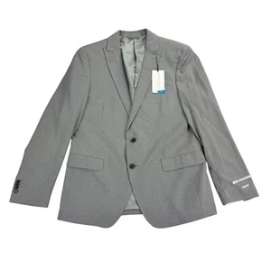 Perry Ellis Mens Micro-Grid Slim Fit Stretch Suit Jacket Gray 42R - Picture 1 of 6