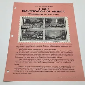 1969 6¢ Beautification Of America Commemorative Postage Stamp FDC Bulletin Ad. - Picture 1 of 4