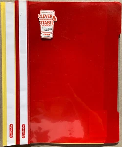 2 Herlitz Schnellhefter A4 Plastik gelb + rot alt aber neu - Bild 1 von 7