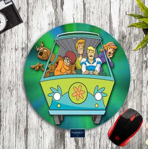 SCOOBY DOO MYSTERY MACHINE VAN ROUND PC MOUSE PAD DESK MAT HOME SCHOOL WORK GIFT - Picture 1 of 1