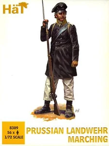 HaT Miniatures 1/72 PRUSSIAN LANDWEHR MARCHING Figure Set - Picture 1 of 4