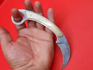Muster Damast Custom Handmade Karambit Messer Kamelknochen Griff S144 - Bild 1 von 14