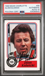1988 Maxx #58 Alan Kulwicki Signed Rookie Card Autograph RC PSA 10 Auto - Foto 1 di 2