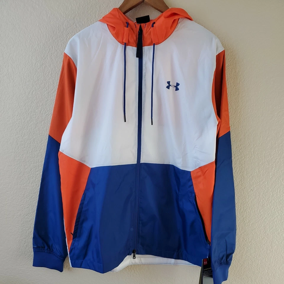 Under Armour Legacy Windbreaker Field House Jacket White Men’s L 1345405 112