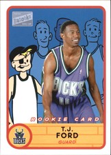 2003-04 Bazooka Milwaukee Bucks Basketball Card #283 T.J. Ford BAZ
