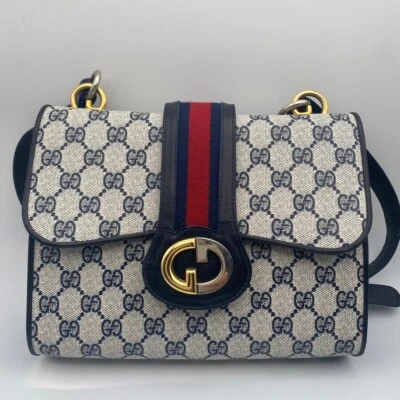 Auténtico Bolso de Hombro Antiguo GUCCI Jerez GG Logo de Metal DE COLECCIÓN Foto 1 de 4