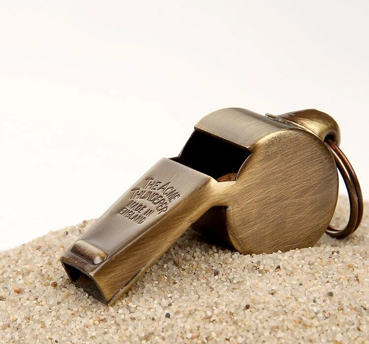 ACME 59.5 Thunderer Whistle ANTIQUE BRASS Official Referee Whistle Medium