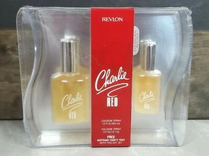 Revlon ~ Charlie Red ~ 1.3 oz & 0.5 oz cologne spray with tray PLEASE READ - Picture 1 of 3