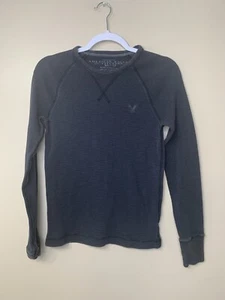 American Eagle Thermo Langarm Rundhals Shirt grau Herren Gr. XS - Bild 1 von 3