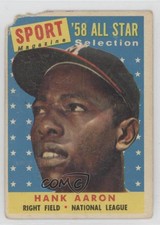 1958 Topps Sport Magazine '58 All Star Selection Hank Aaron #488 HOF
