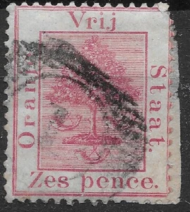 1890 SOUTH AFRICA Orange River Colony FREE State SC#8 CUT OFF COVER USED VF - Picture 1 of 2