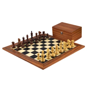 Palisander Chess Set 20 Inch with Weighted Sheesham Staunton Reykjavik Chess Pie - Picture 1 of 10