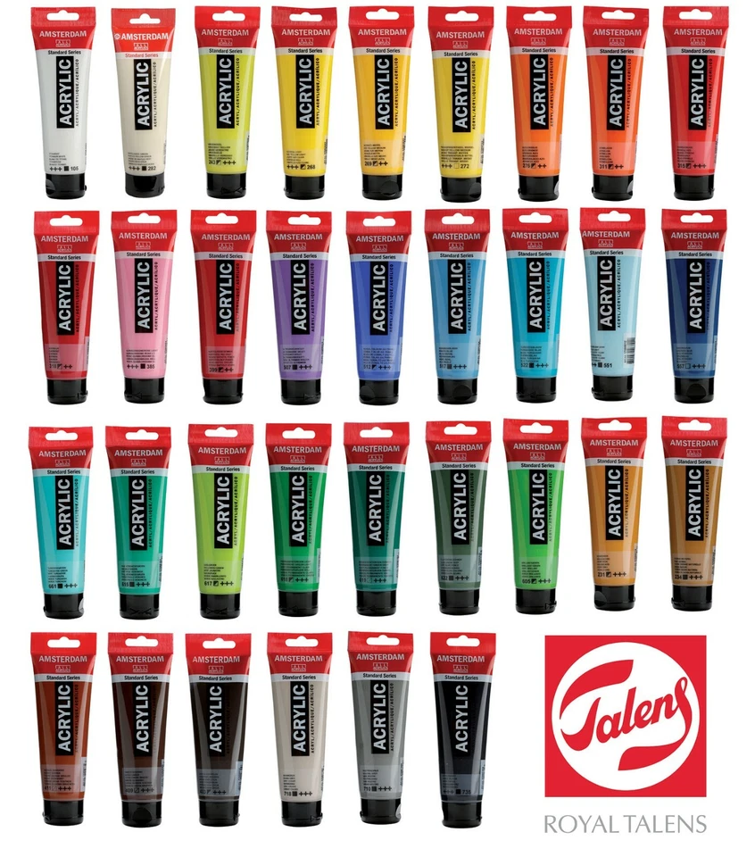 Talens Amsterdam Feine Acrylfarben 120 ml Tuben Freie Auswahl aus 102 Farbtönen