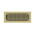 Rockwell Style Polished Brass Floor Registers - Multiple Sizes